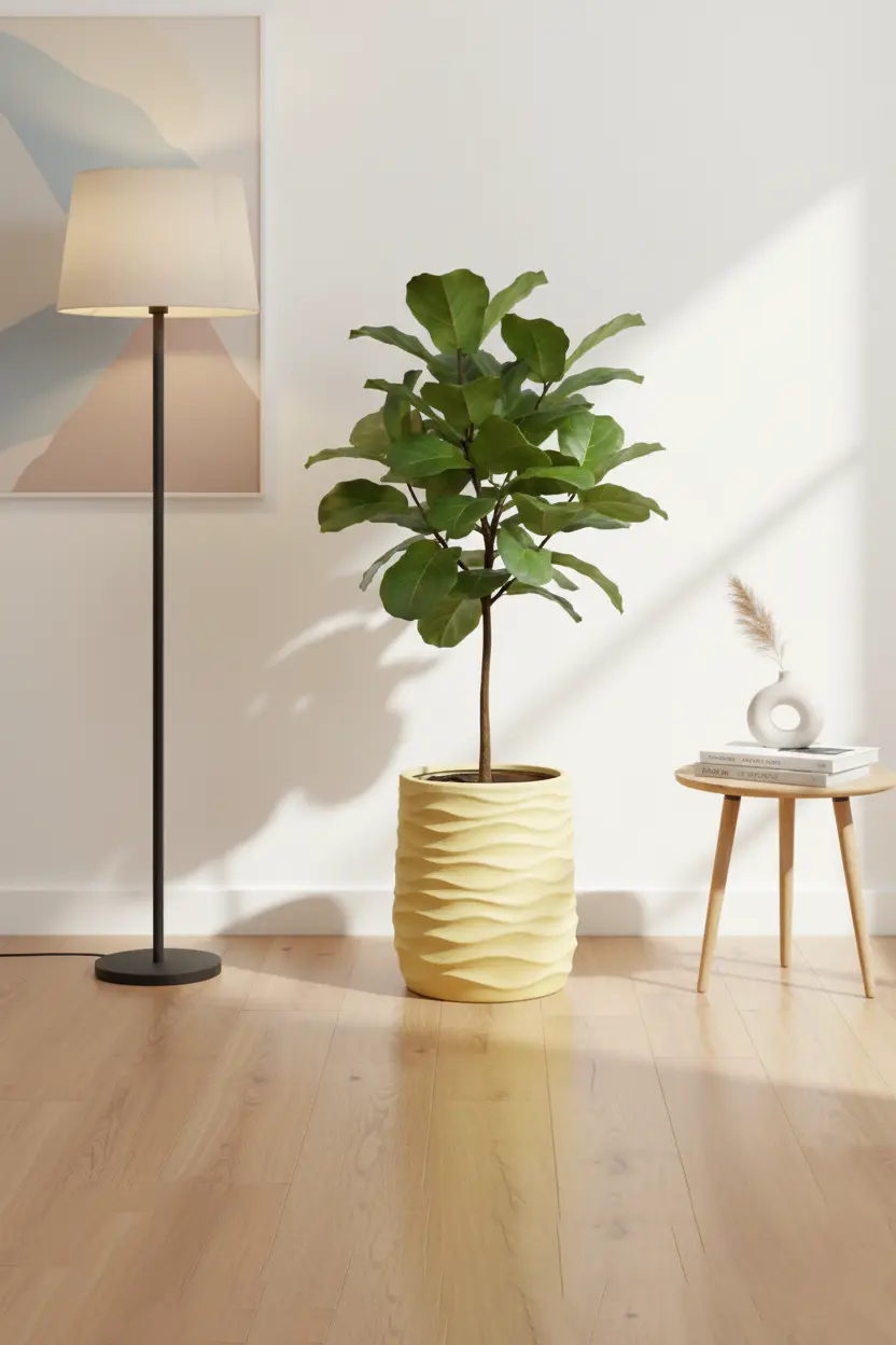 close-up-of-sandstone-finish-horizontal-ridge-planter-texture