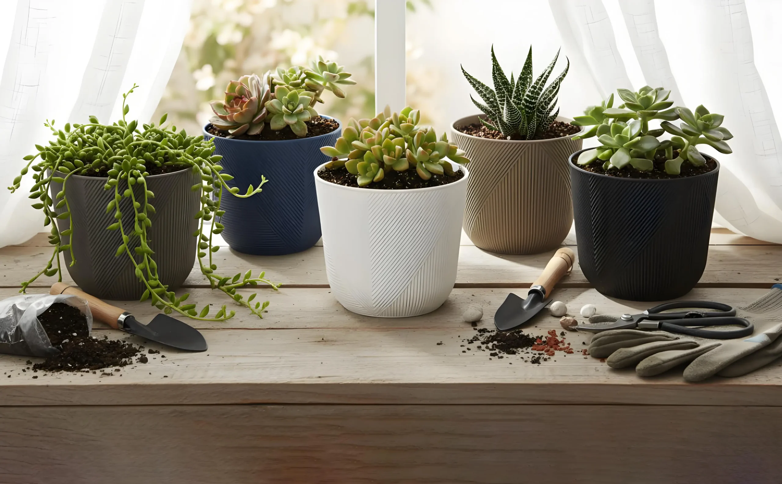 Modern Chevron Planters