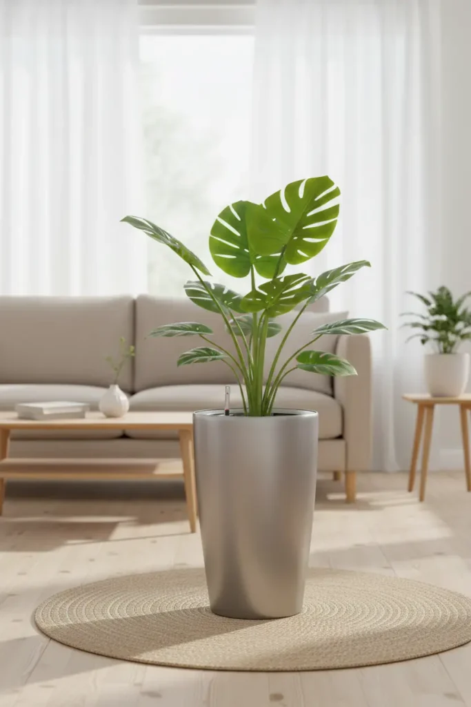 Metallic Gloss Self-Watering Planters