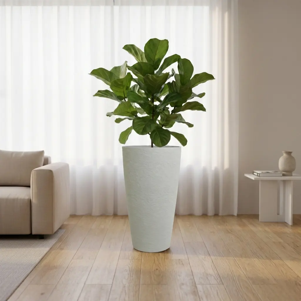 Tall Natural Stone Planters